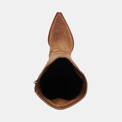 Dolce Vita RAJ Wide Calf Boots Brown Suede