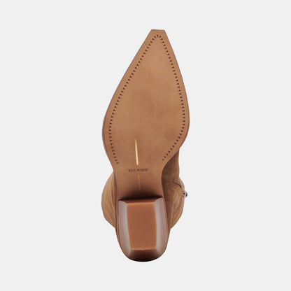 Dolce Vita RAJ Wide Calf Boots Brown Suede