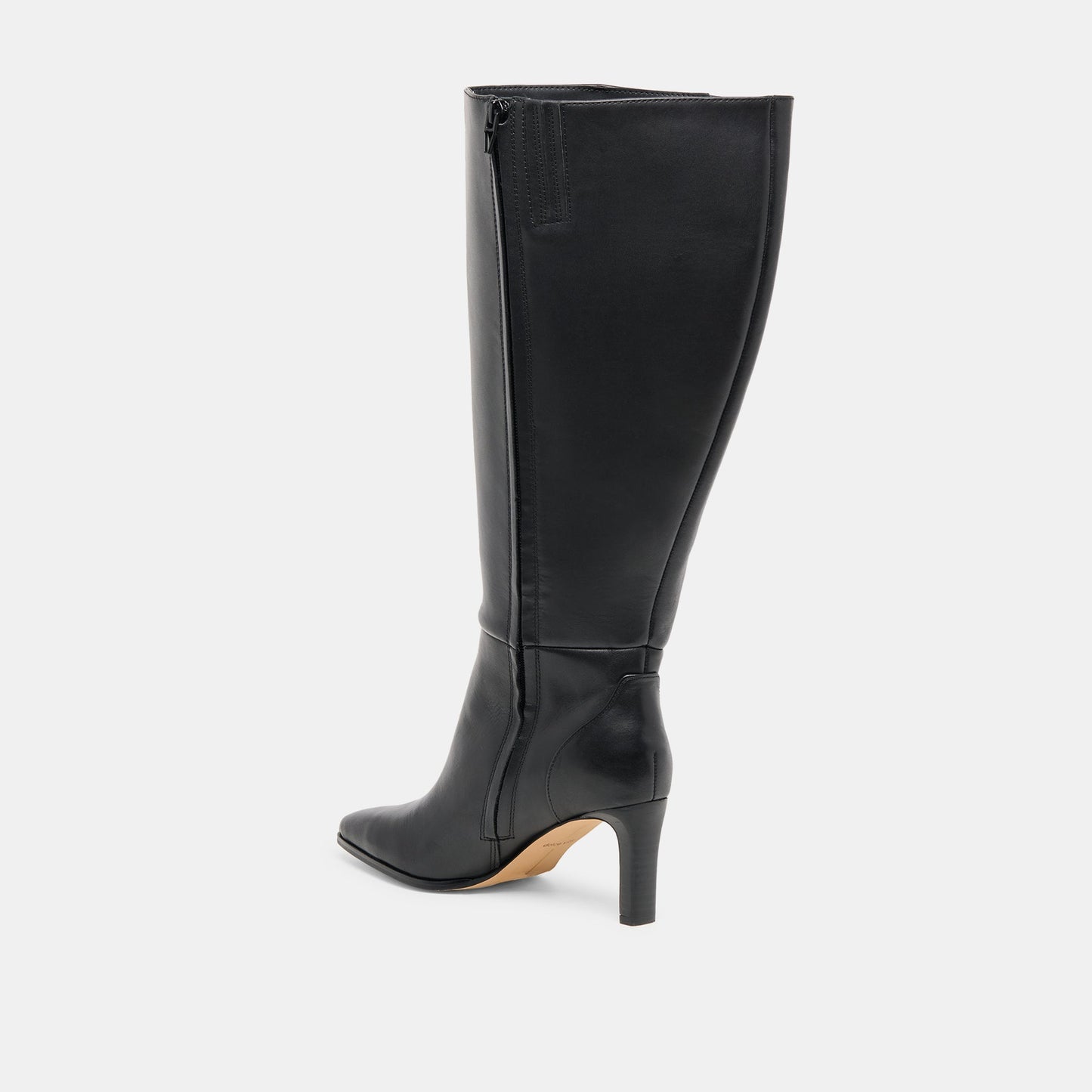 Dolce Vita Emmi Black Leather Extra Wide Calf Boots