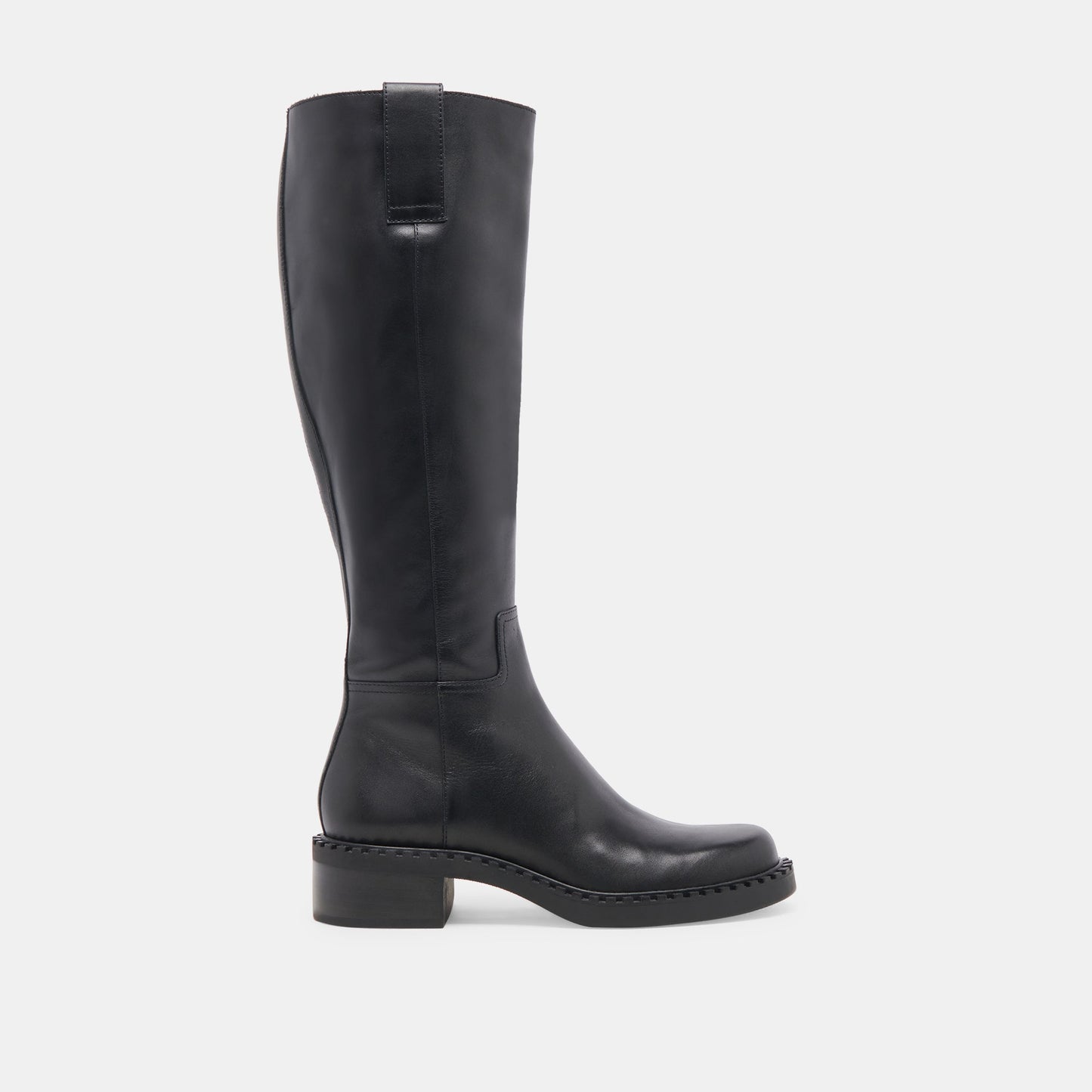 Dolce Vita Glory H2O Waterproof Black Leather Extra Wide Calf Boots