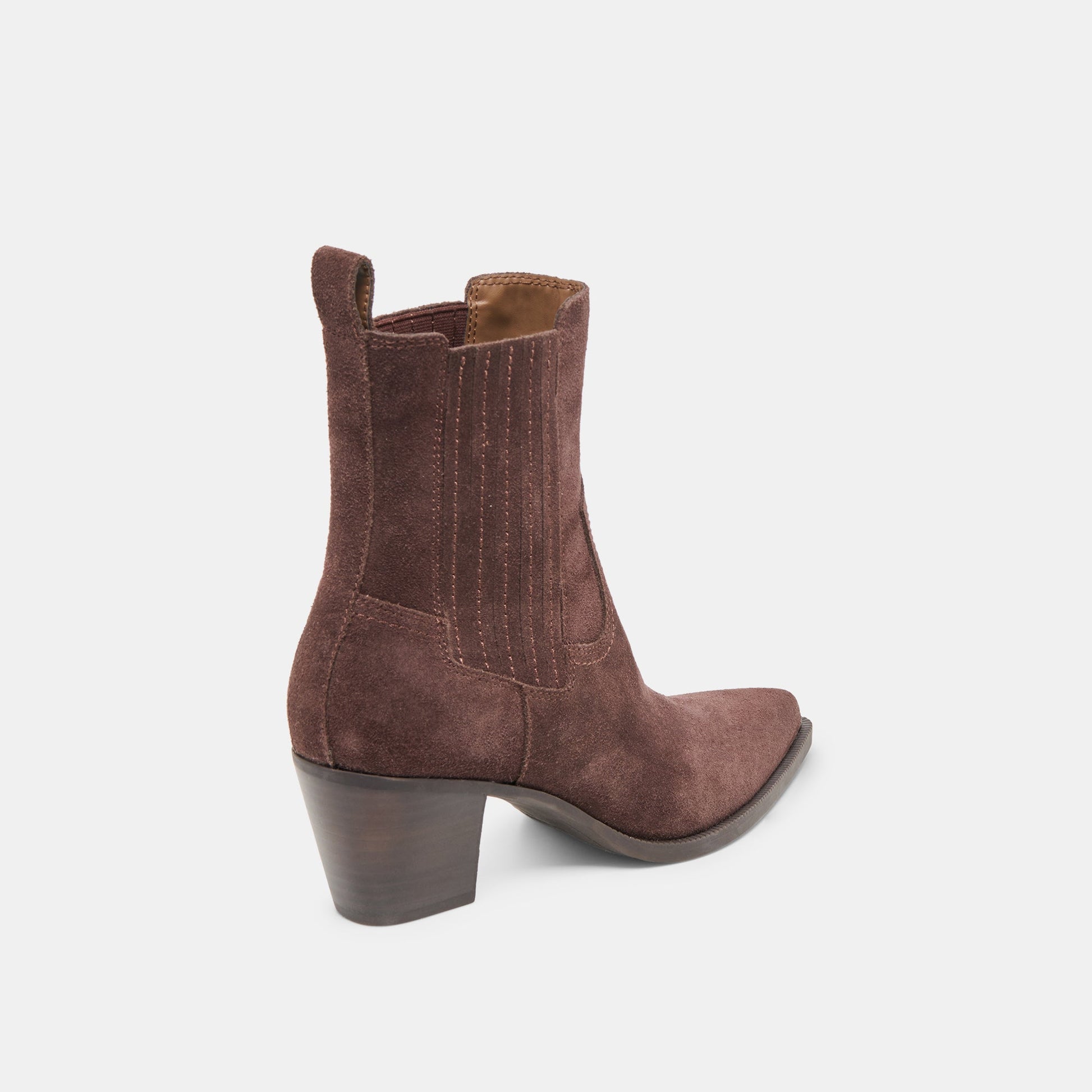 Dolce Vita Slim Mahogany Suede Booties