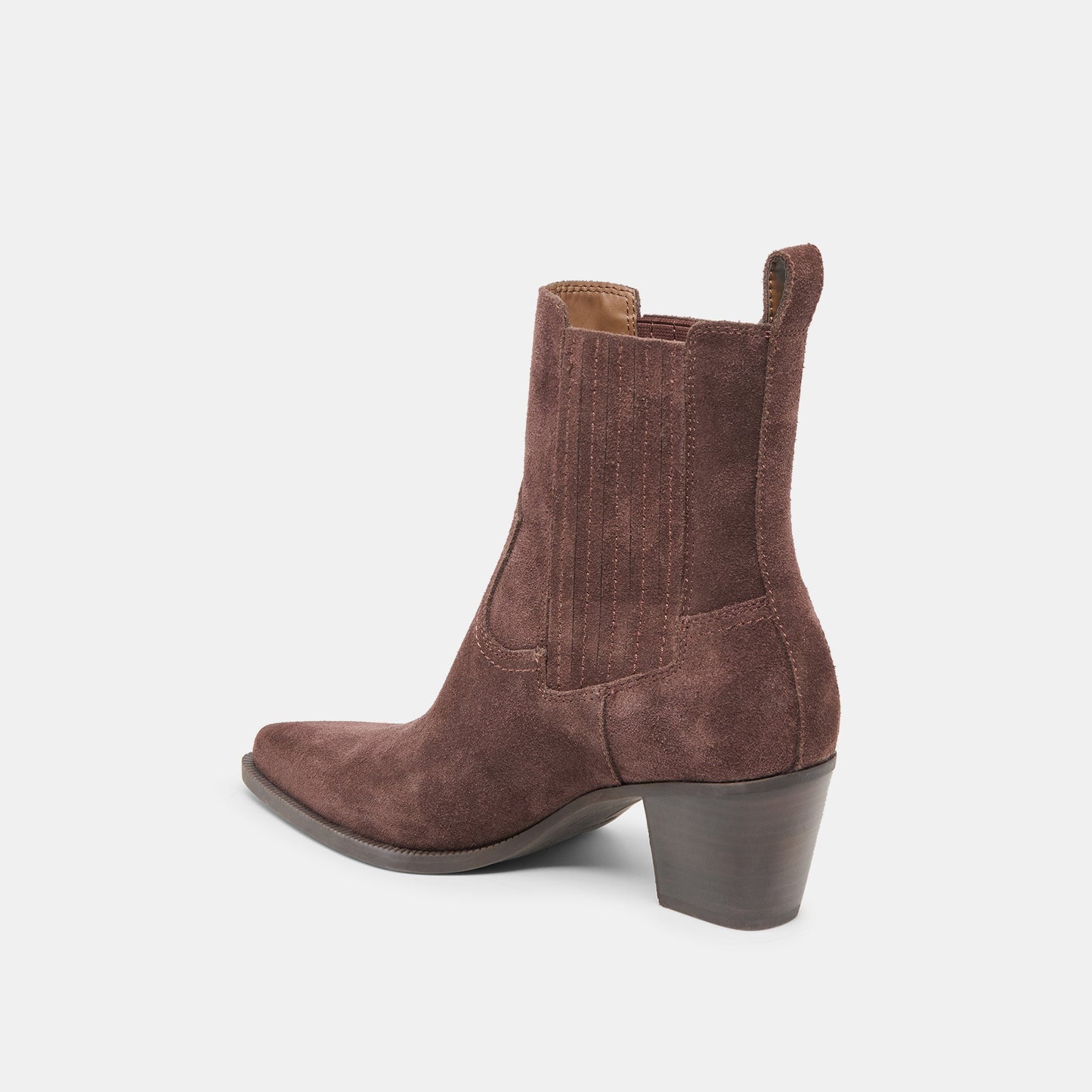 Dolce Vita Slim Mahogany Suede Booties