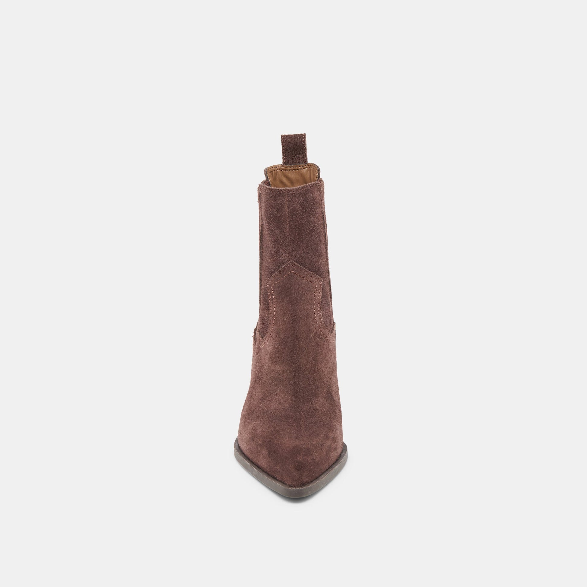 Dolce Vita Slim Mahogany Suede Booties