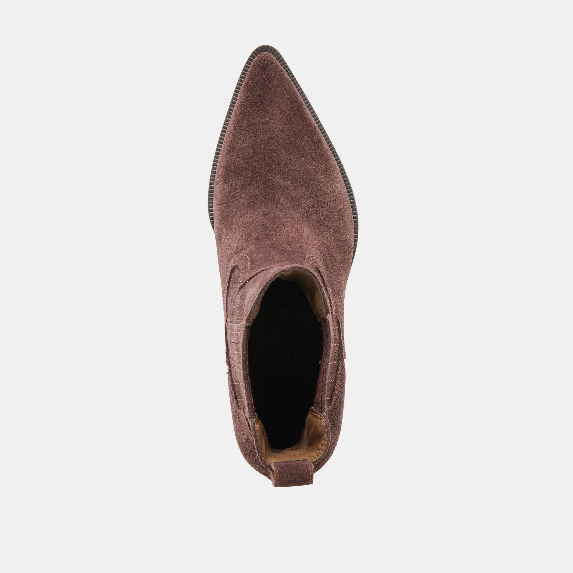 Dolce Vita Slim Mahogany Suede Booties
