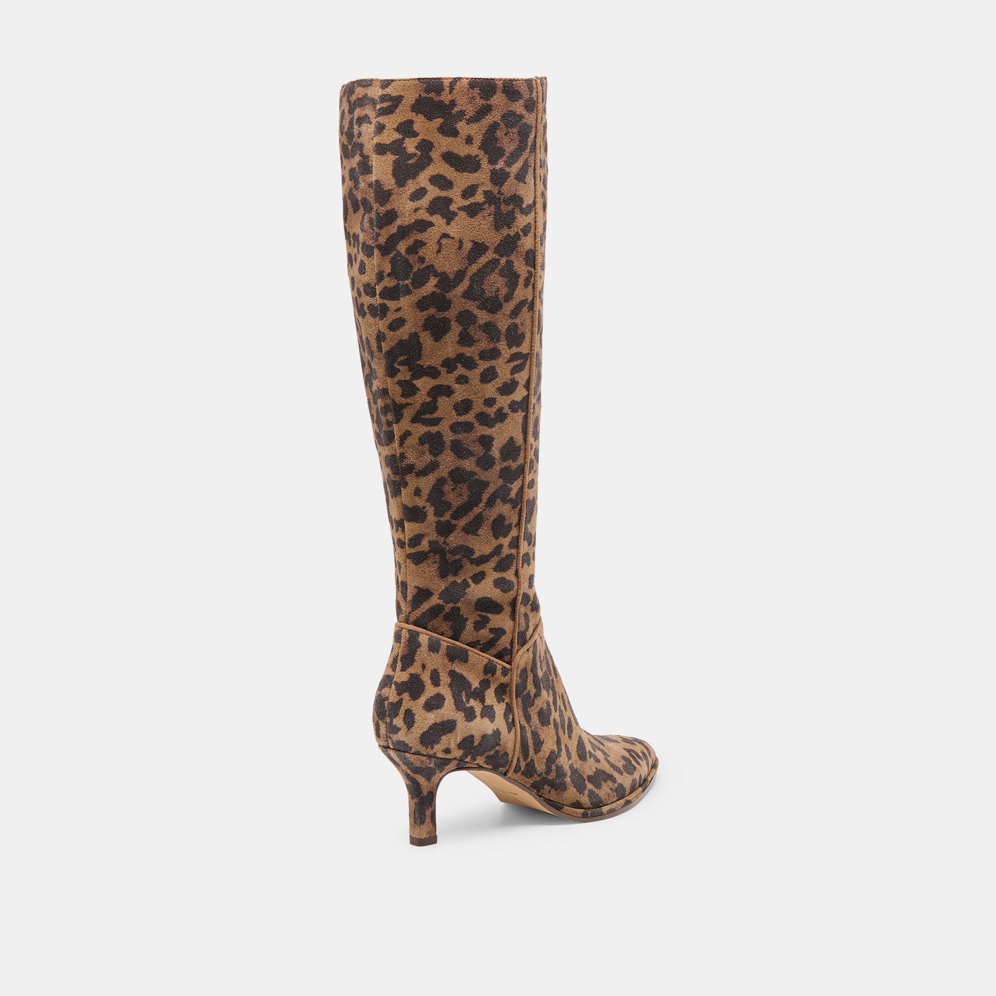 Dolce Vita Aldy Brown Leopard Printed Suede Boots