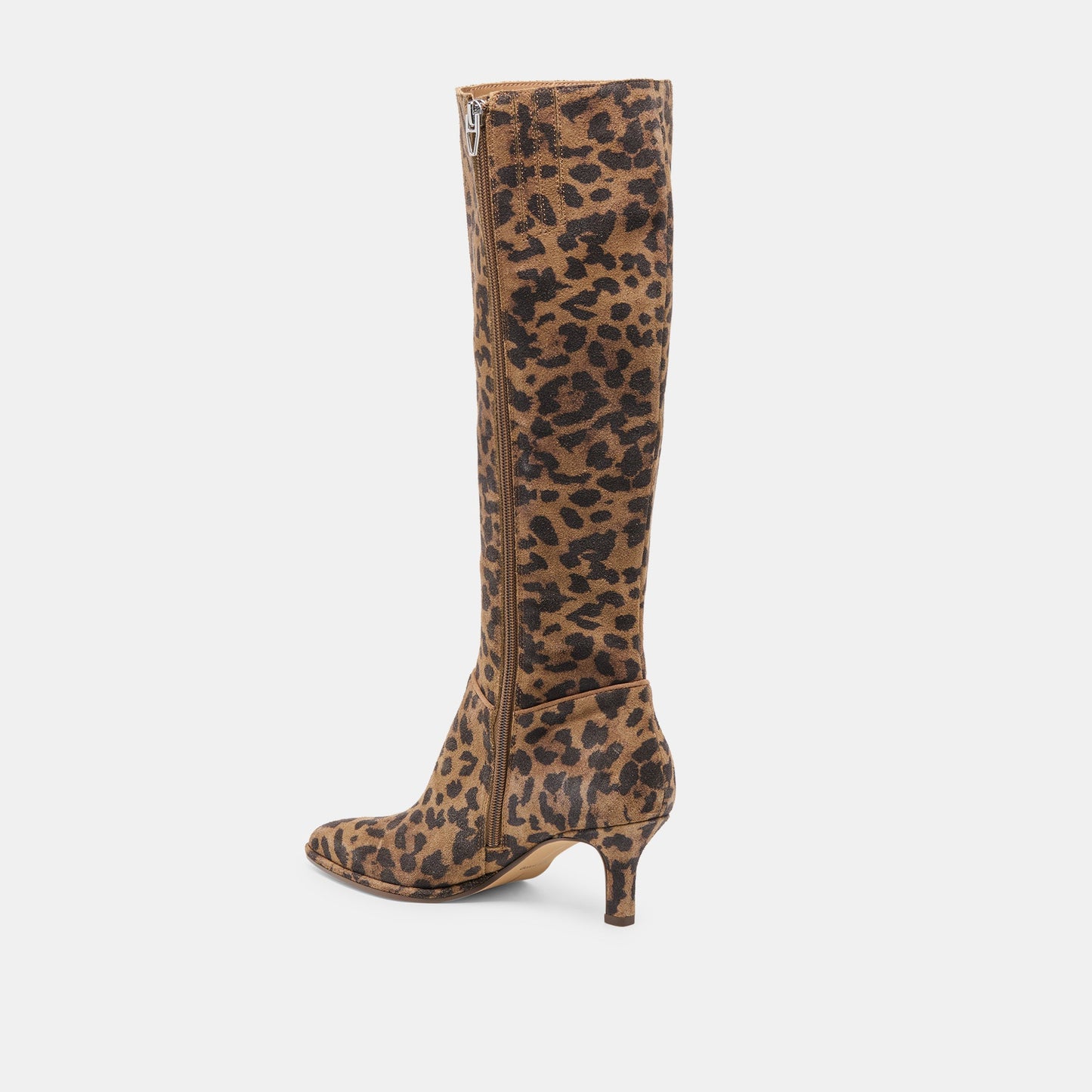 Dolce Vita Aldy Brown Leopard Printed Suede Boots