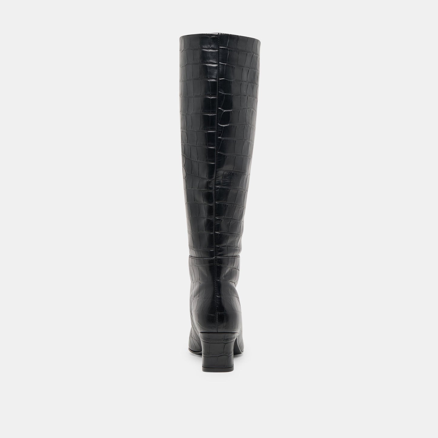 Dolce Vita Trixi Noir Croco Embossed Leather Boots