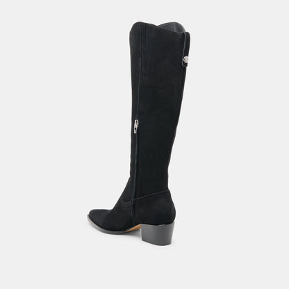 Dolce Vita Virona H2O Waterproof Onyx Suede Wide Calf Boots