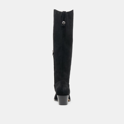 Dolce Vita Virona H2O Waterproof Onyx Suede Wide Calf Boots