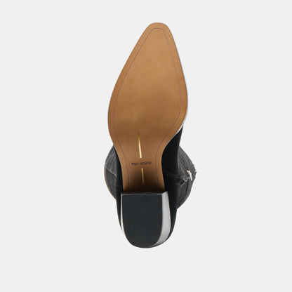 Dolce Vita Virona H2O Waterproof Onyx Suede Wide Calf Boots