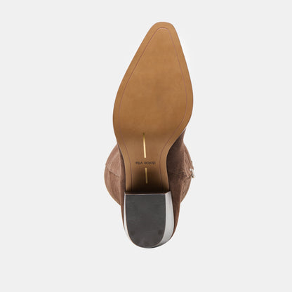 Dolce Vita Virona H2O Waterproof Dk Brown Suede Wide Calf Boots