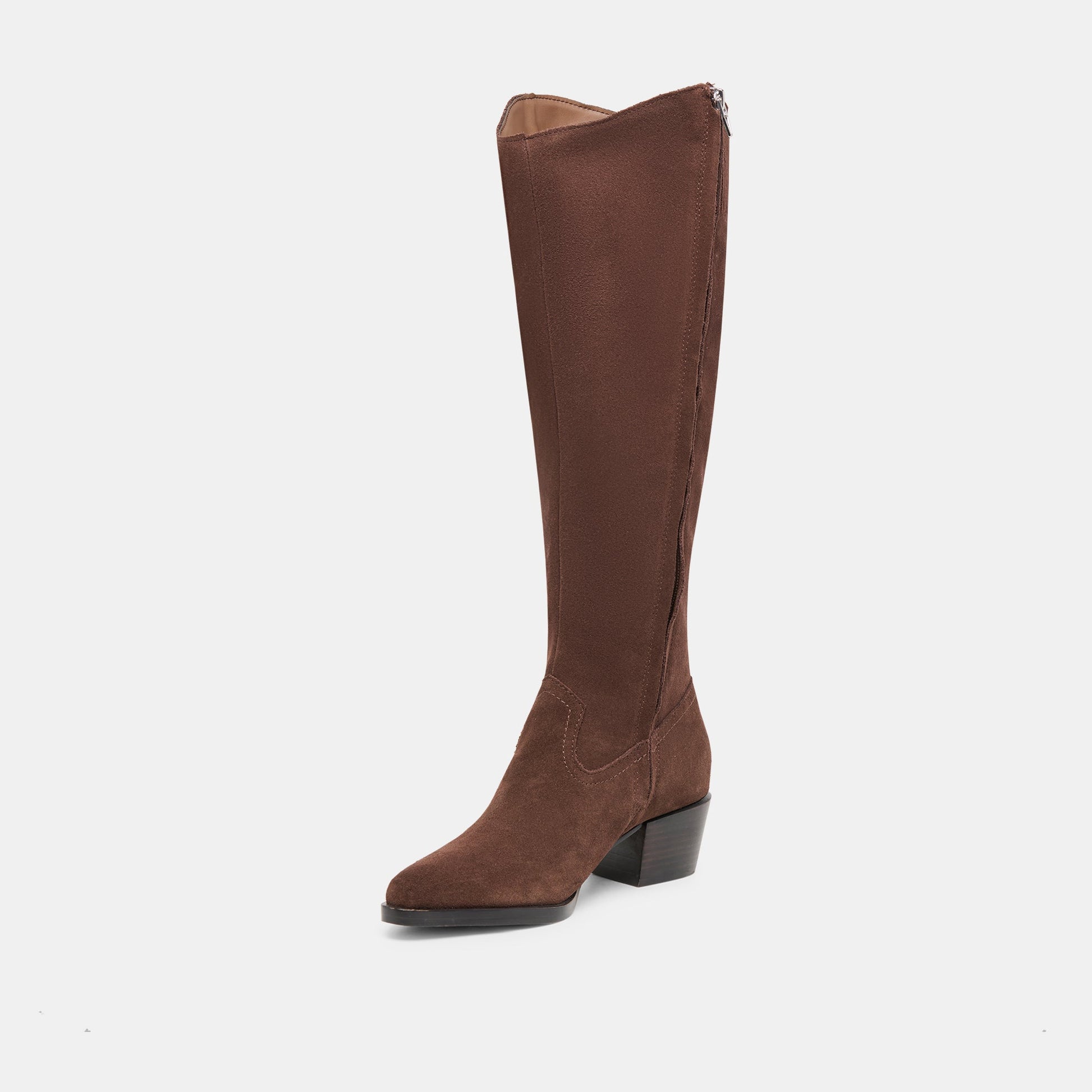 Dolce Vita Virona H2O Waterproof Dk Brown Suede Wide Calf Boots