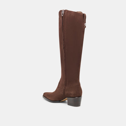 Dolce Vita Virona H2O Waterproof Dk Brown Suede Wide Calf Boots