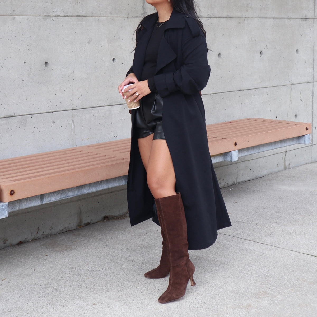Dolce Vita GYRA WIDE CALF BOOTS DK BROWN SUEDE