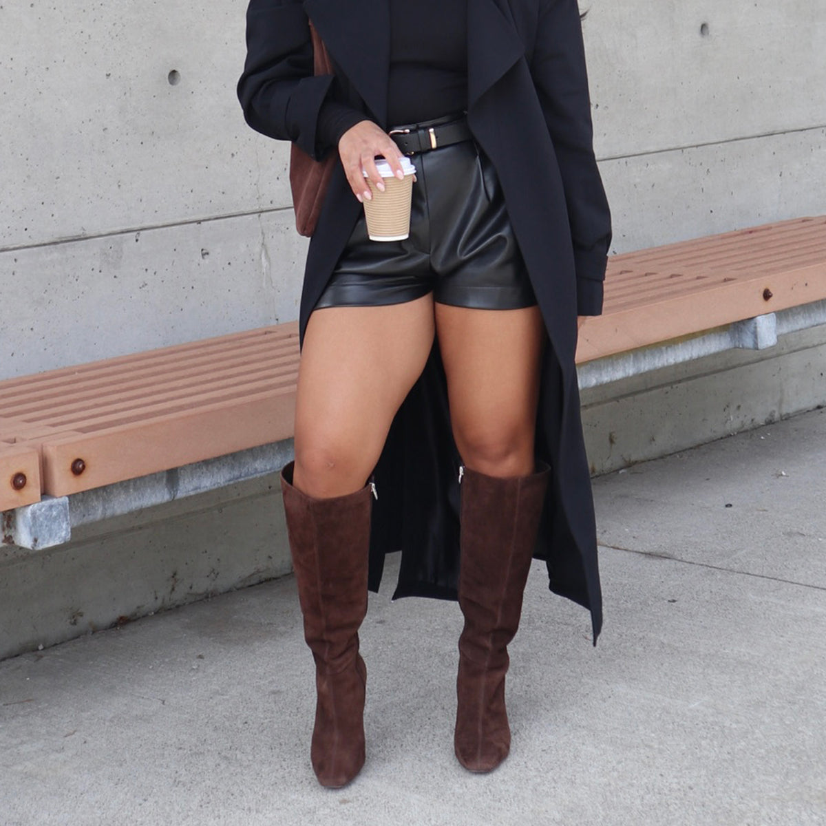 Dolce Vita GYRA WIDE CALF BOOTS DK BROWN SUEDE