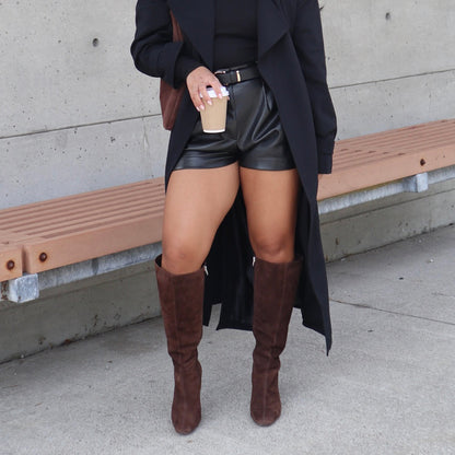 Dolce Vita GYRA WIDE CALF BOOTS DK BROWN SUEDE