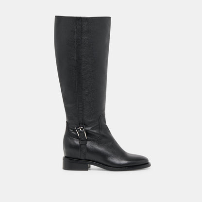 Dolce Vita Kilian H2O Waterproof Black Leather Wide Calf Boots