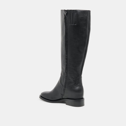 Dolce Vita Kilian H2O Waterproof Black Leather Wide Calf Boots