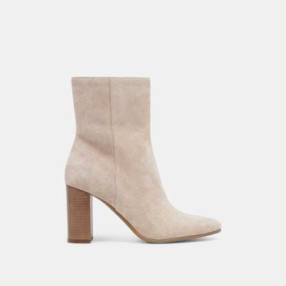 Dolce Vita Suzy Wide Taupe Suede Booties