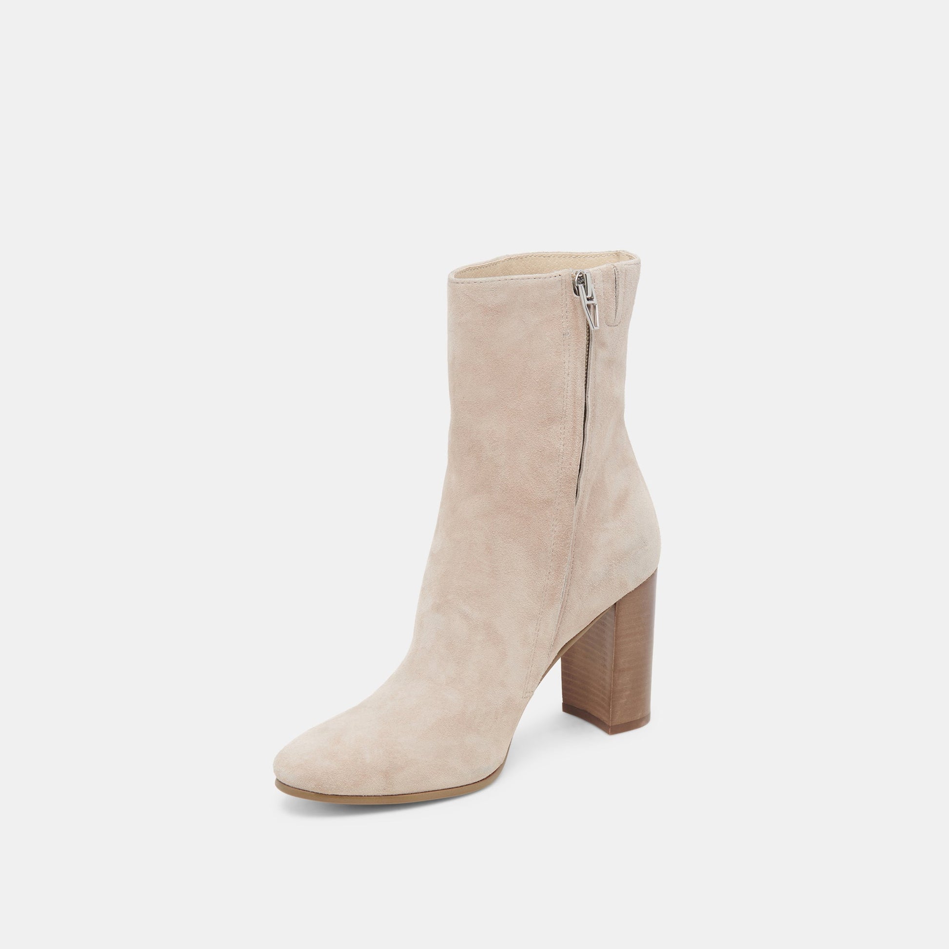 Dolce Vita Suzy Wide Taupe Suede Booties
