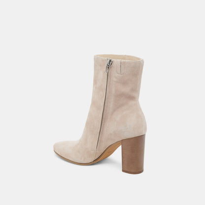 Dolce Vita Suzy Wide Taupe Suede Booties