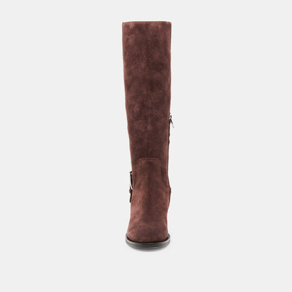Dolce Vita Kilian H2O Waterproof Mahogany Suede Wide Calf Boots