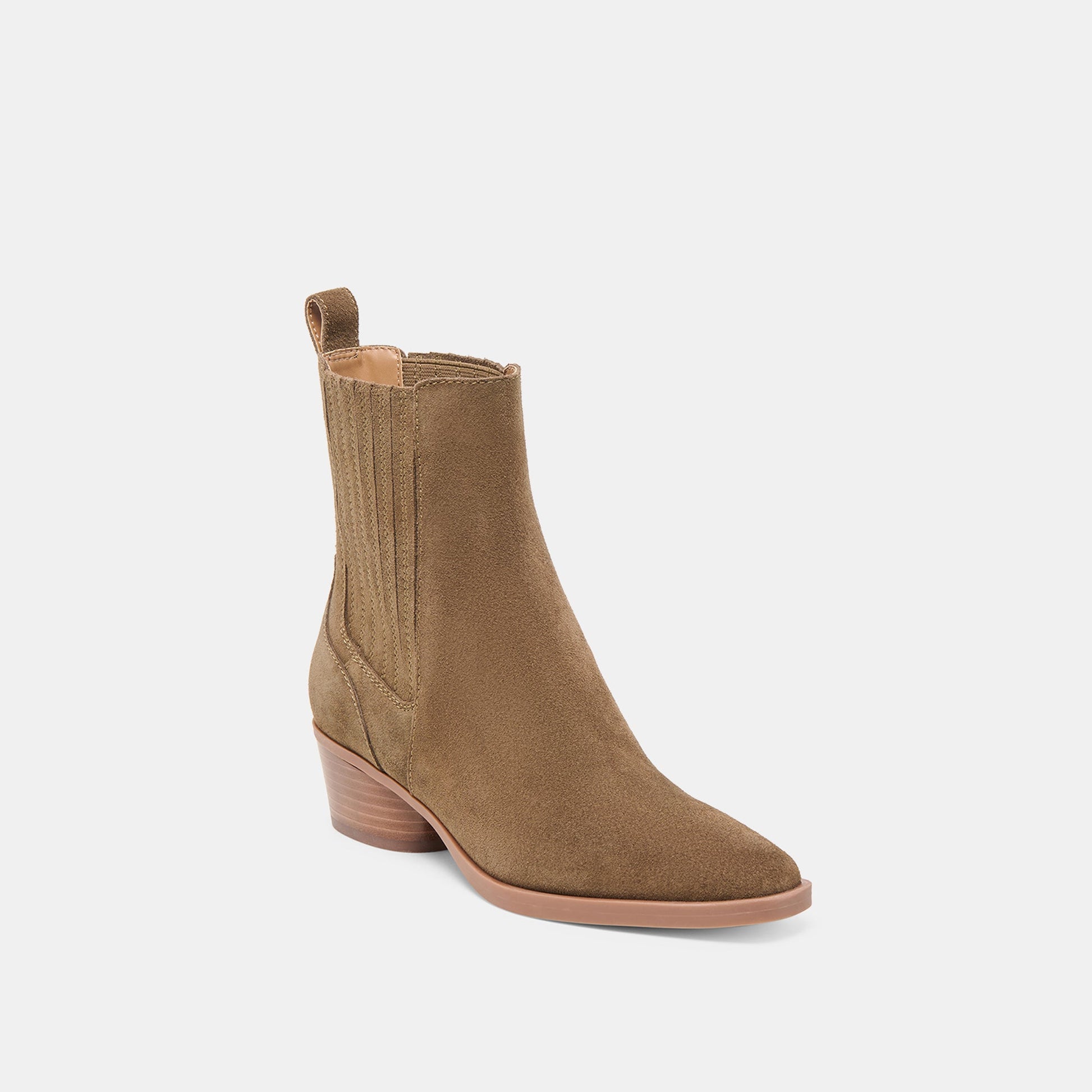 Dolce Vita Faint H2O Waterproof Olive Suede Booties