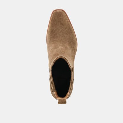 Dolce Vita Faint H2O Waterproof Olive Suede Booties