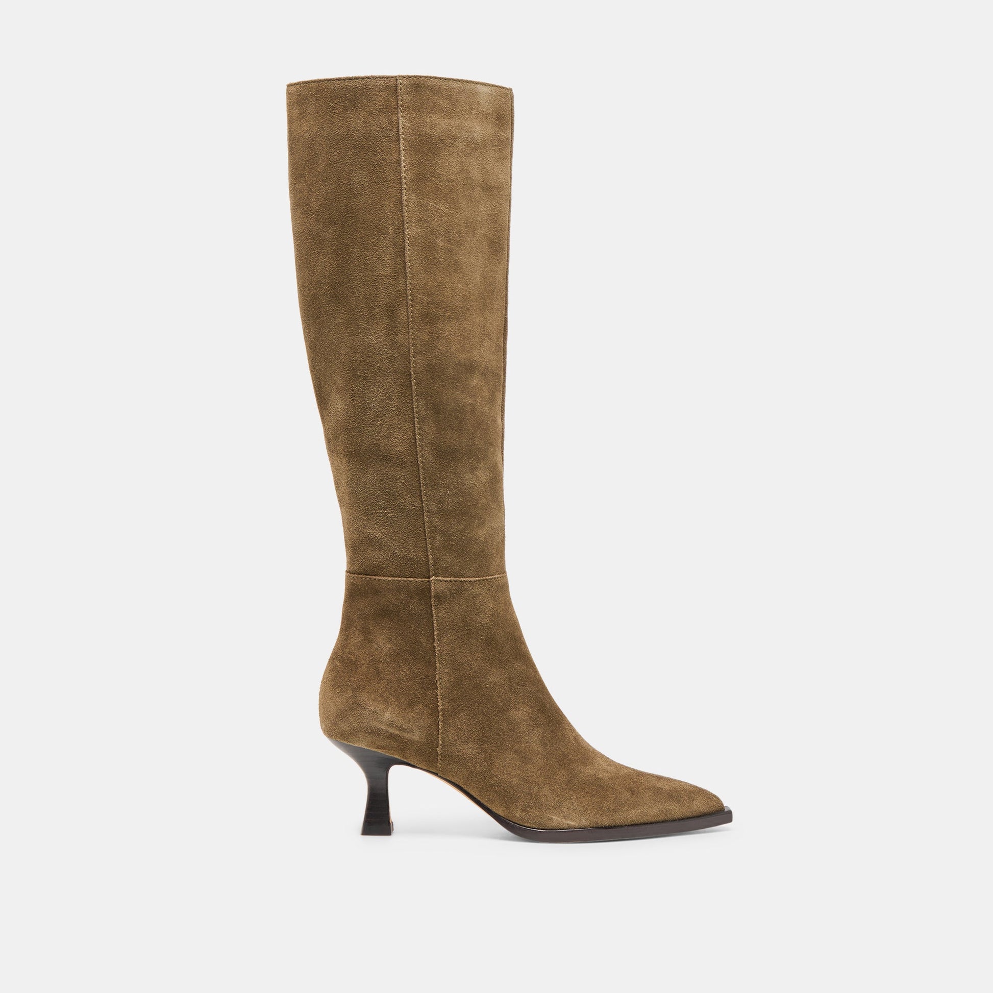 Dolce Vita Auggie Olive Suede Wide Calf Boots