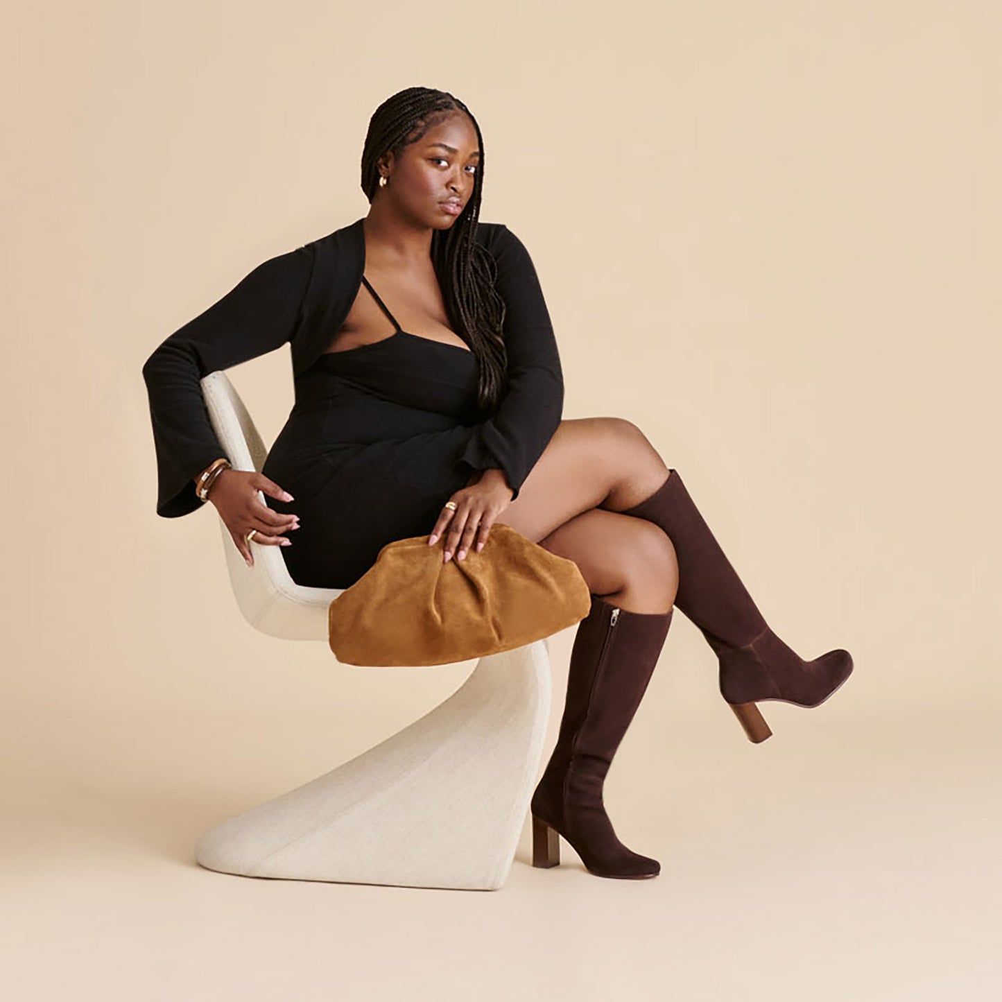 Dolce Vita Hudsin Wide Calf Mahogany Suede Boots