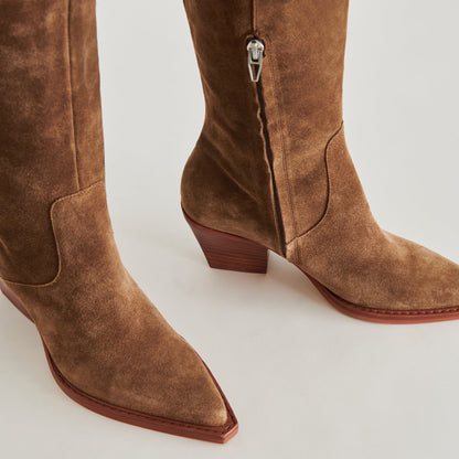 Dolce Vita Raj Boots in Brown Suede