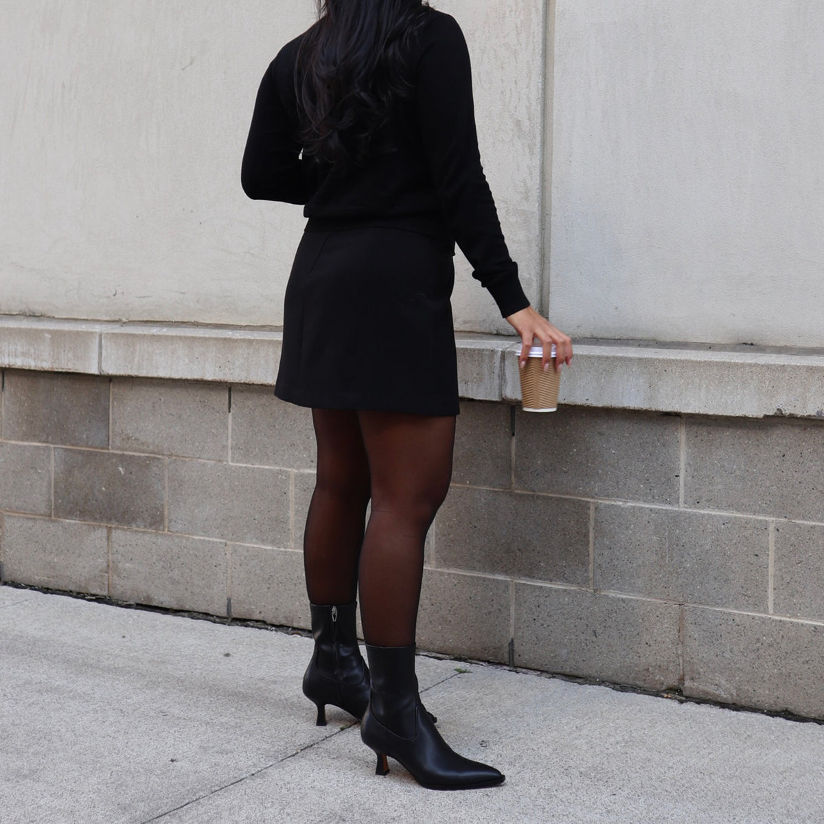 Dolce Vita ARYA WIDE CALF BOOTS BLACK LEATHER