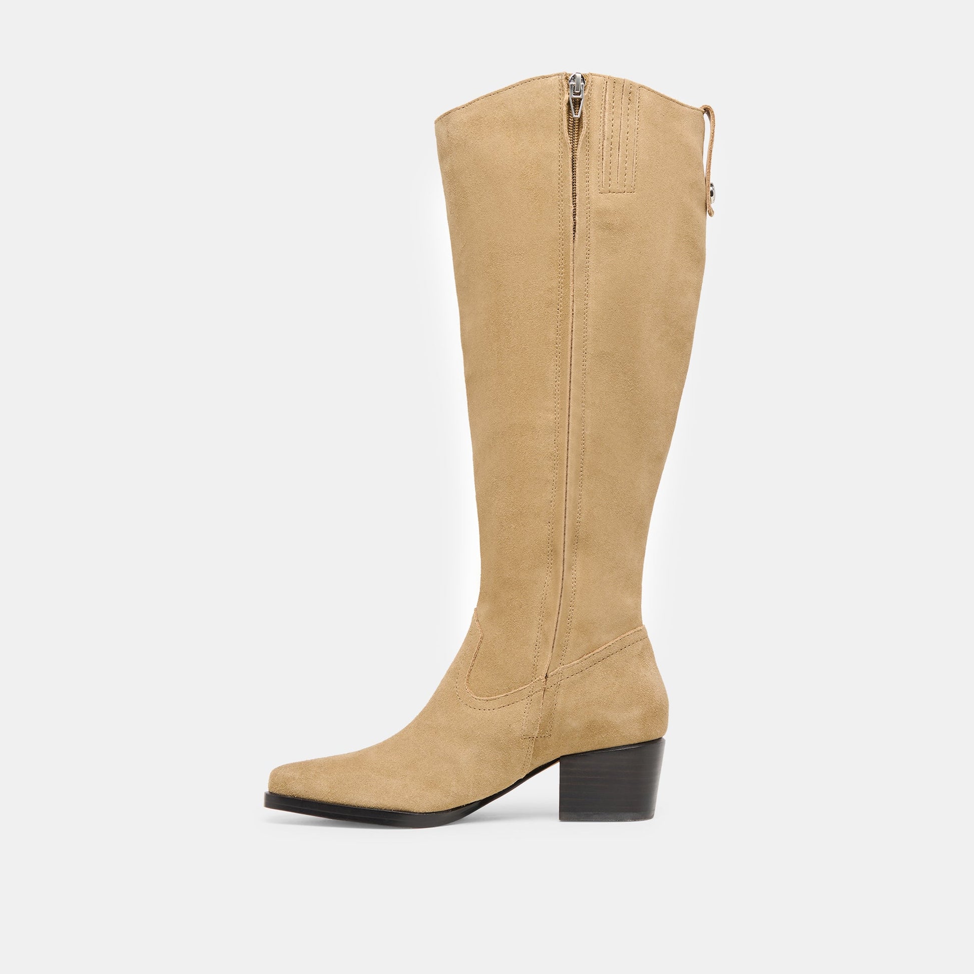 Dolce Vita Virona H2O Waterproof Dk Taupe Suede Wide Calf Boots