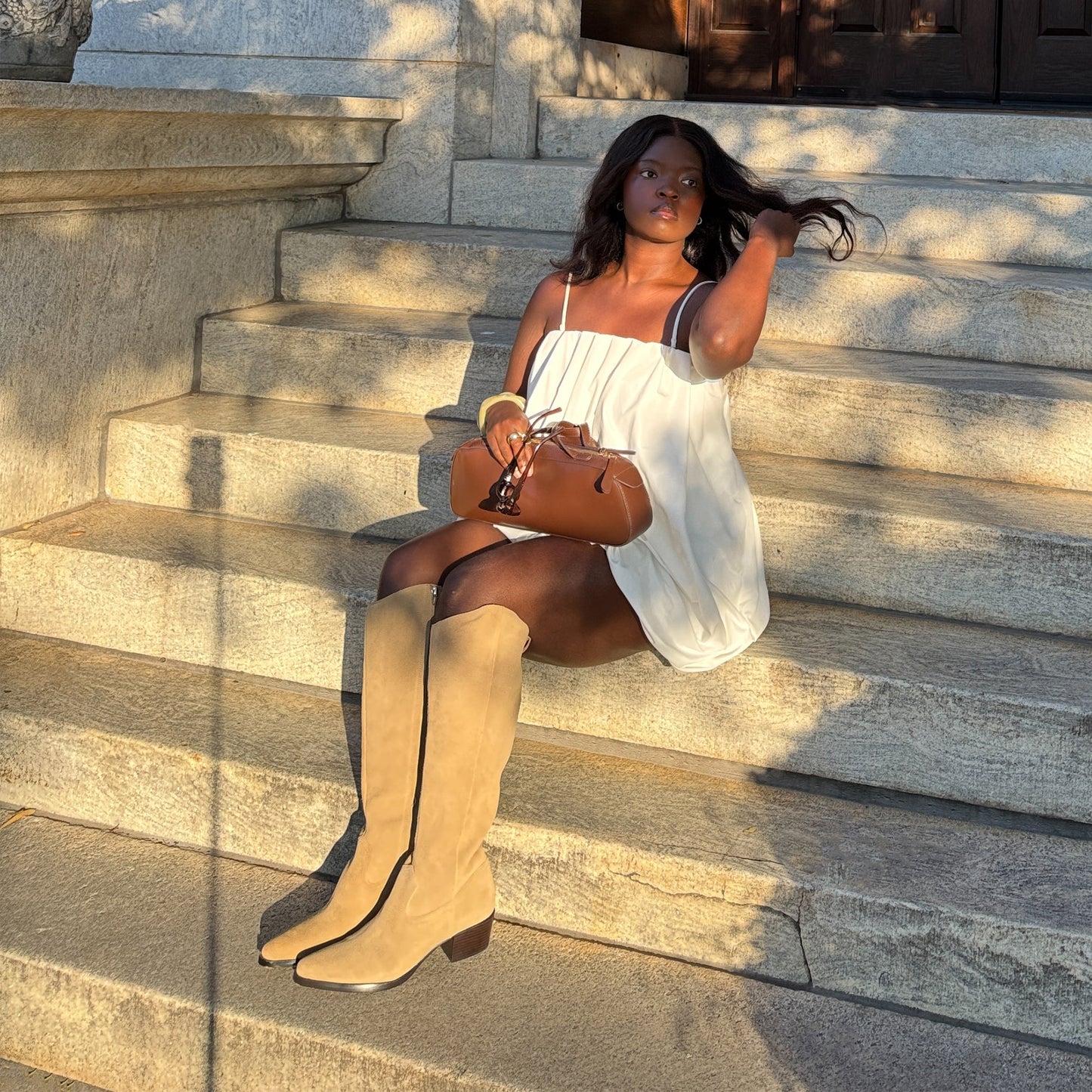 Dolce Vita Virona H2O Waterproof Dk Taupe Suede Wide Calf Boots