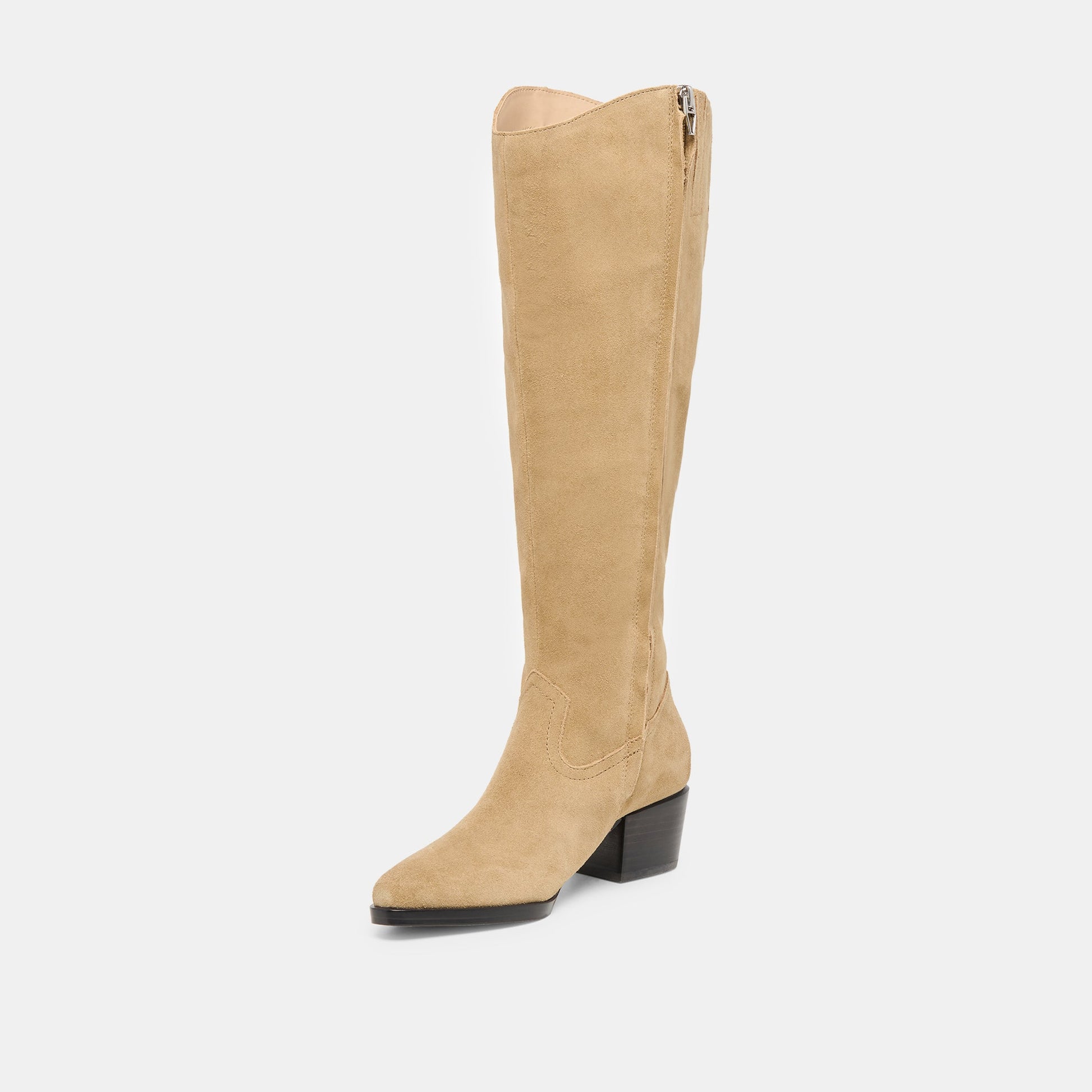 Dolce Vita Virona H2O Waterproof Dk Taupe Suede Wide Calf Boots
