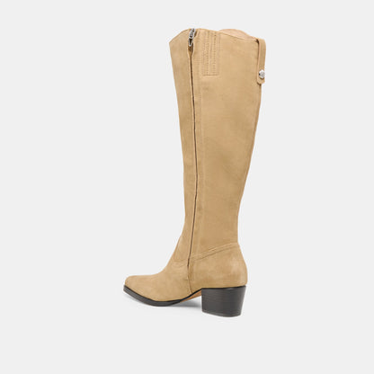 Dolce Vita Virona H2O Waterproof Dk Taupe Suede Wide Calf Boots
