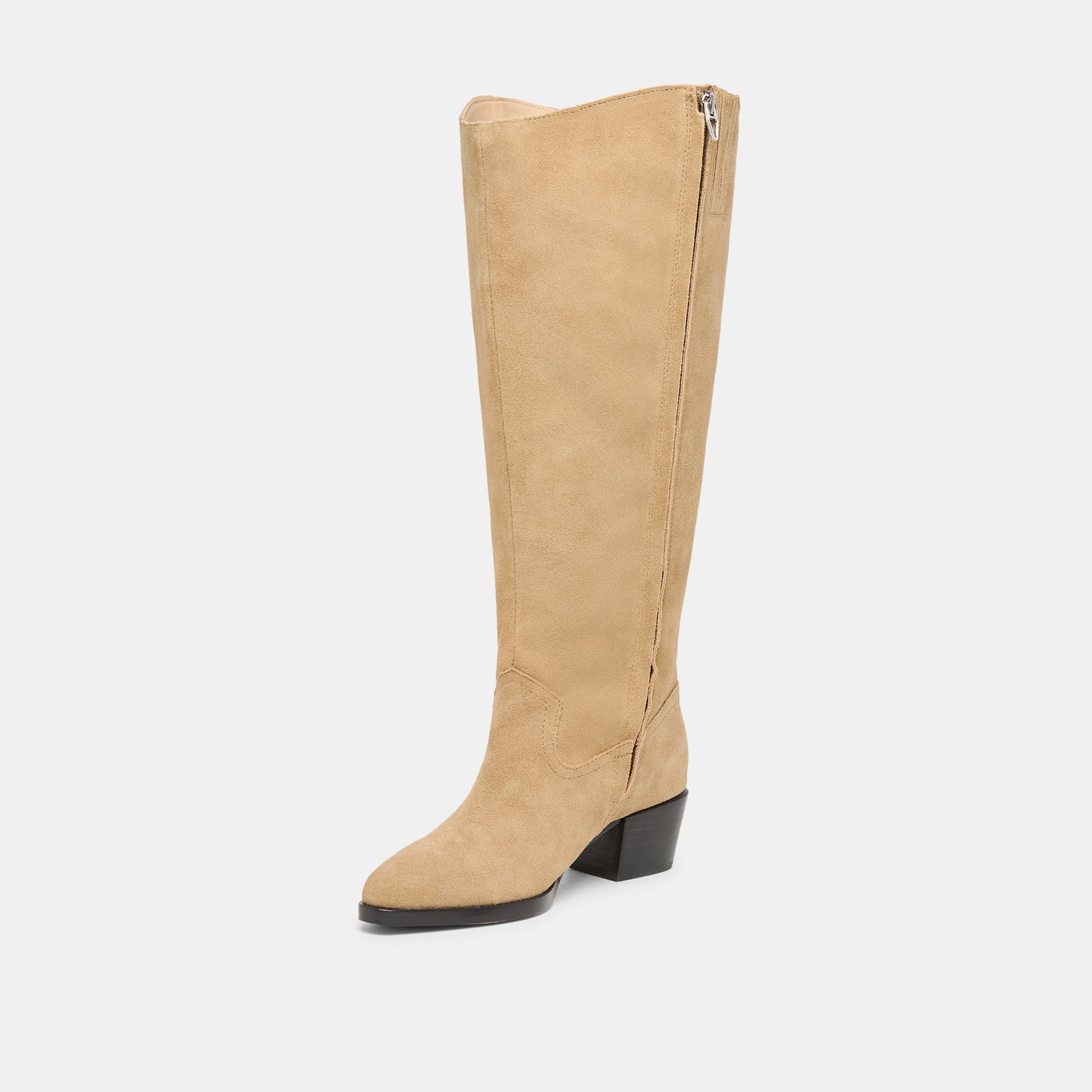 Dolce Vita Virona H2O Waterproof Dk Taupe Suede Extra Wide Calf Boots