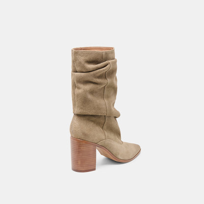 Dolce Vita Talina Olive Suede Boots