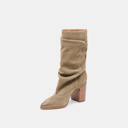 Dolce Vita Talina Olive Suede Boots