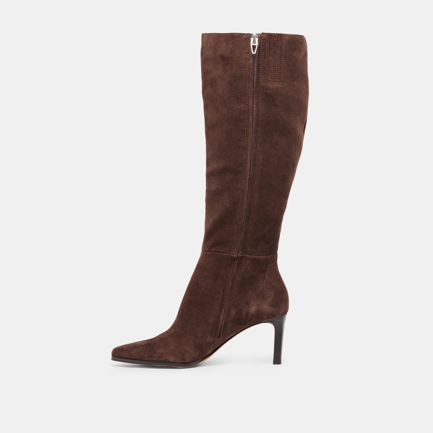 Dolce Vita Emmi Dk Brown Suede Wide Calf Boots