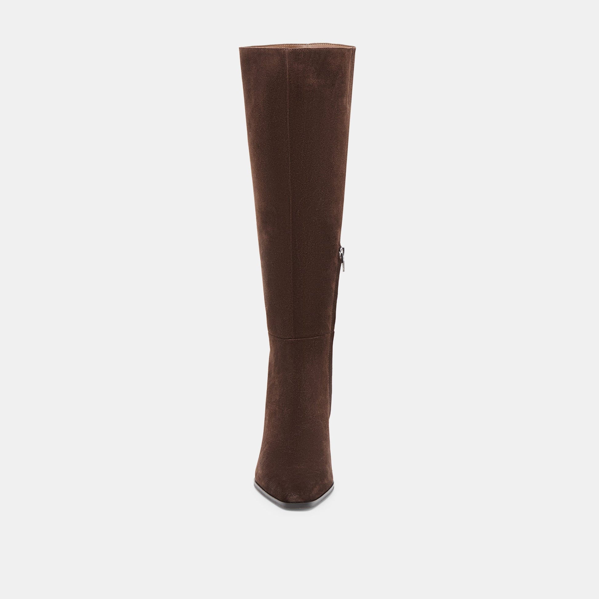 Dolce Vita Emmi Dk Brown Suede Wide Calf Boots