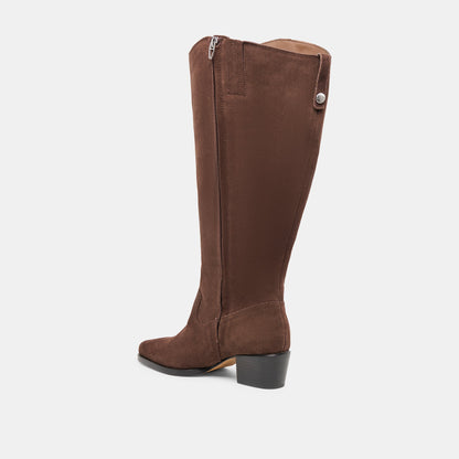 Dolce Vita Virona H2O Waterproof Dk Brown Suede Extra Wide Calf Boots