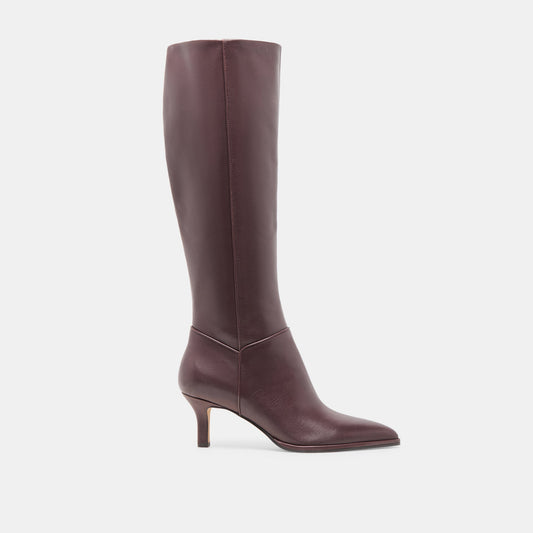 Dolce Vita Aldy Mulberry Leather Wide Calf Boots