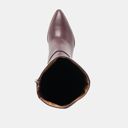 Dolce Vita Aldy Mulberry Leather Wide Calf Boots