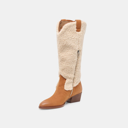 Dolce Vita Mykel Plush Caramel Nubuck Boots