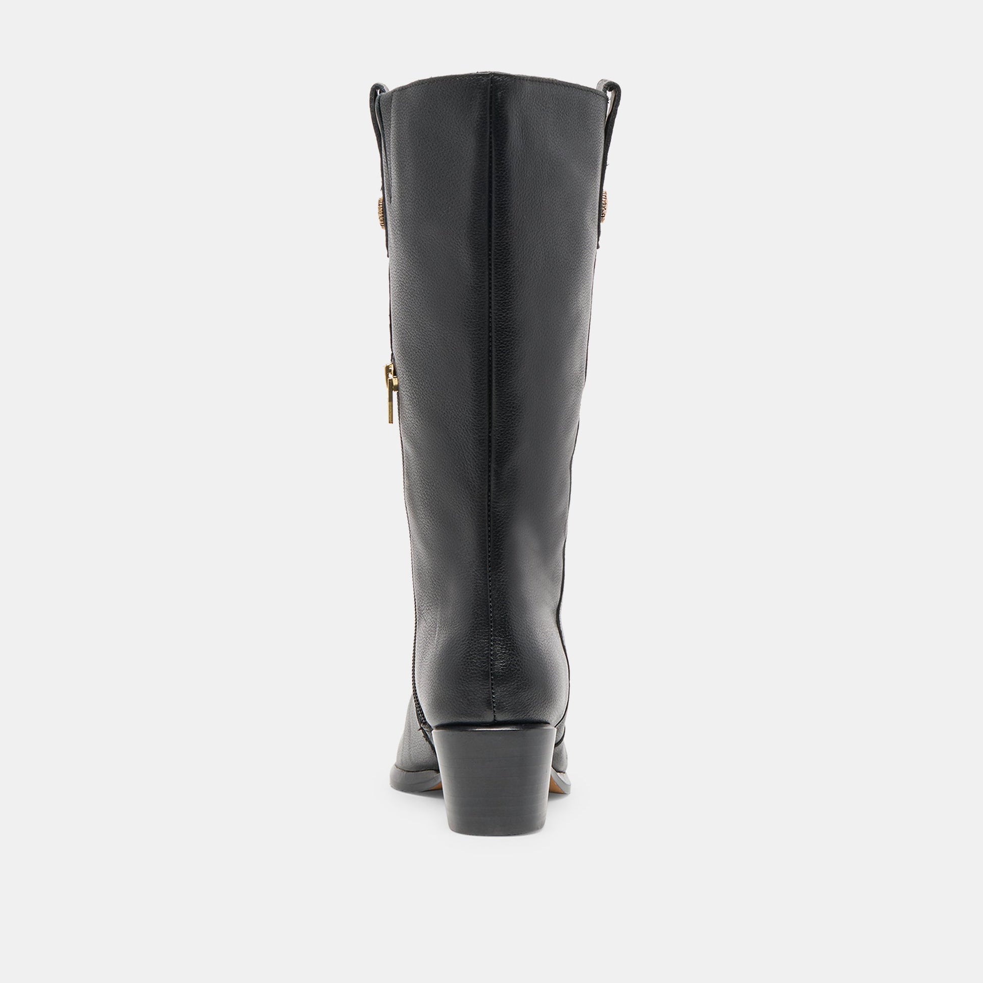 Dolce Vita Vern Black Leather Wide Calf Boots