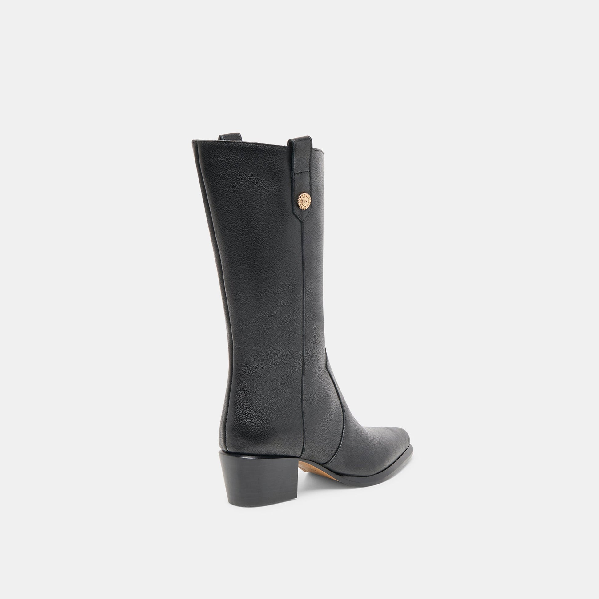 Dolce Vita Vern Black Leather Wide Calf Boots