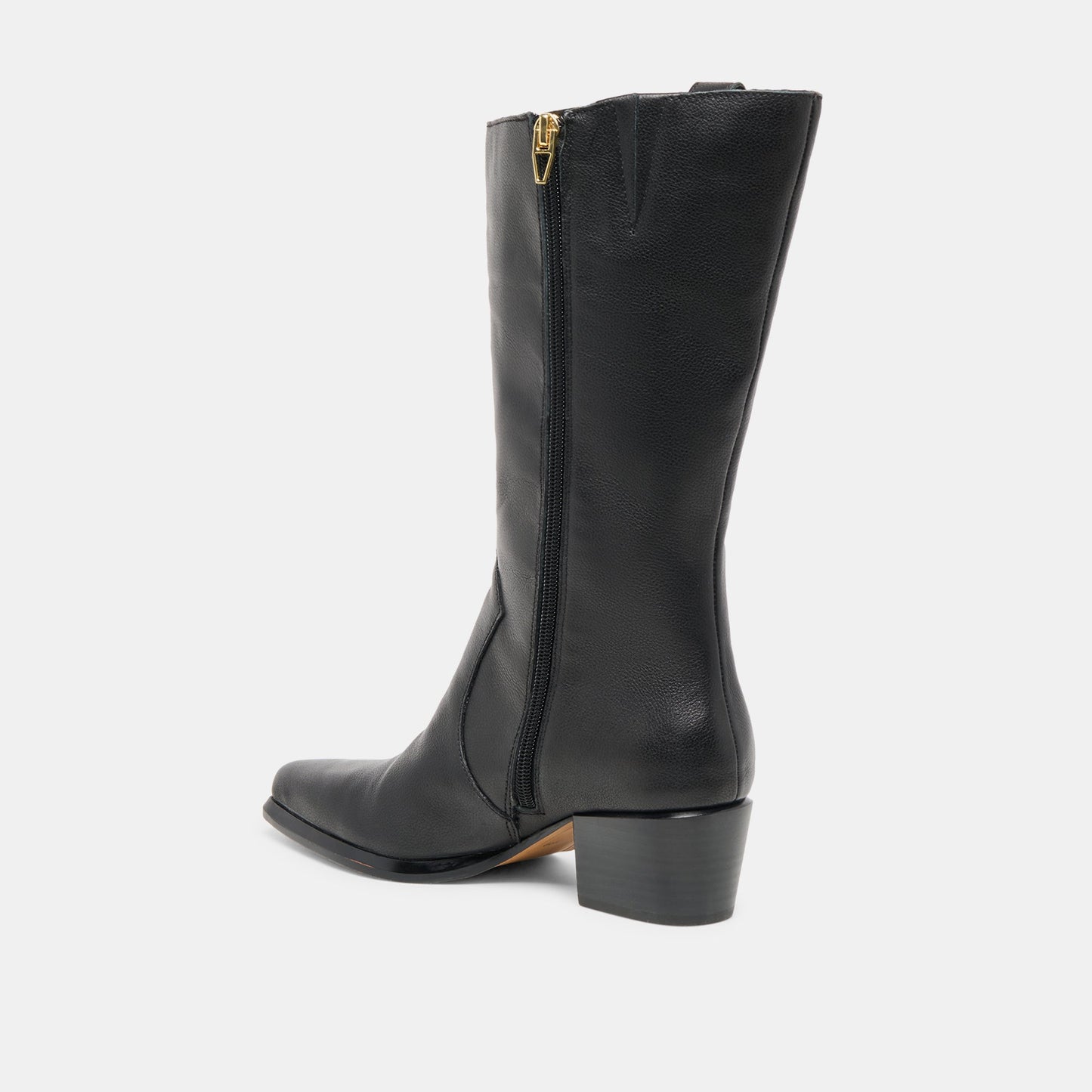 Dolce Vita Vern Black Leather Wide Calf Boots