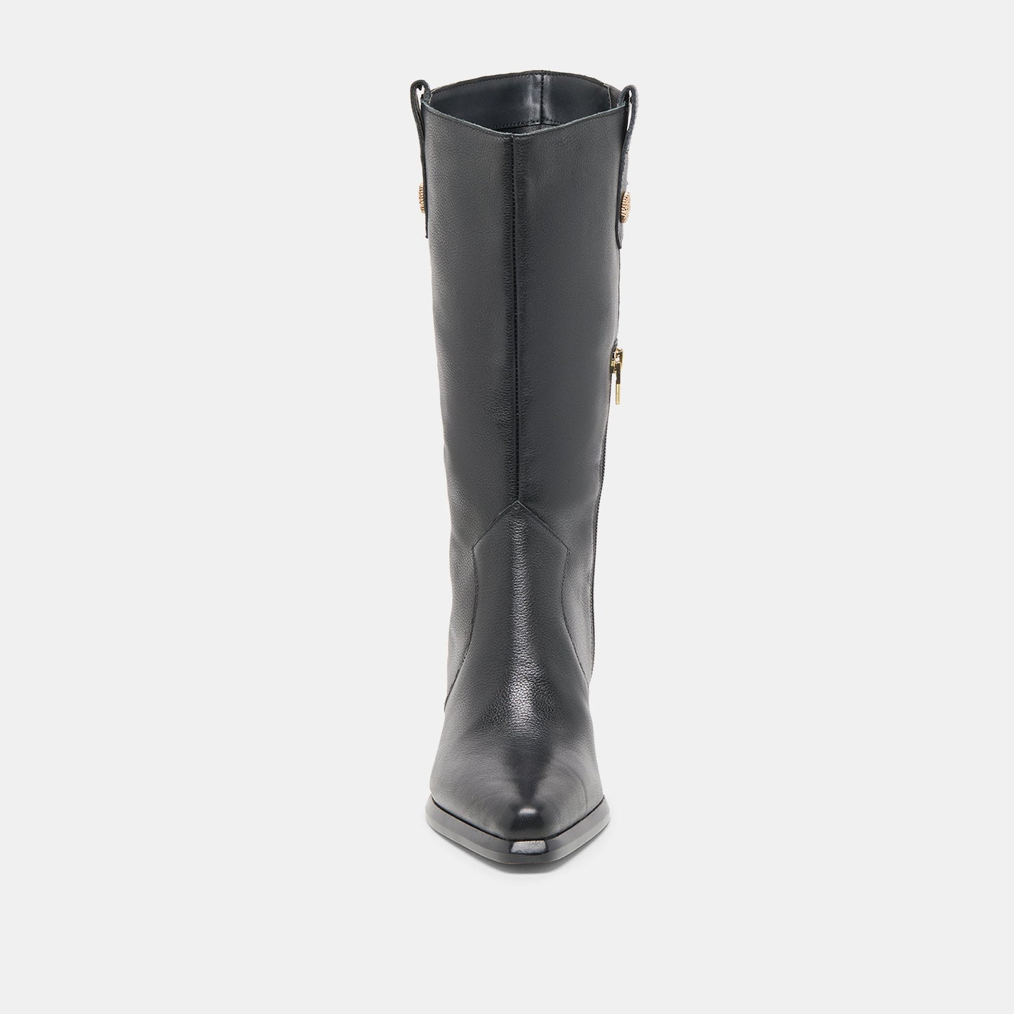 Dolce Vita Vern Black Leather Wide Calf Boots