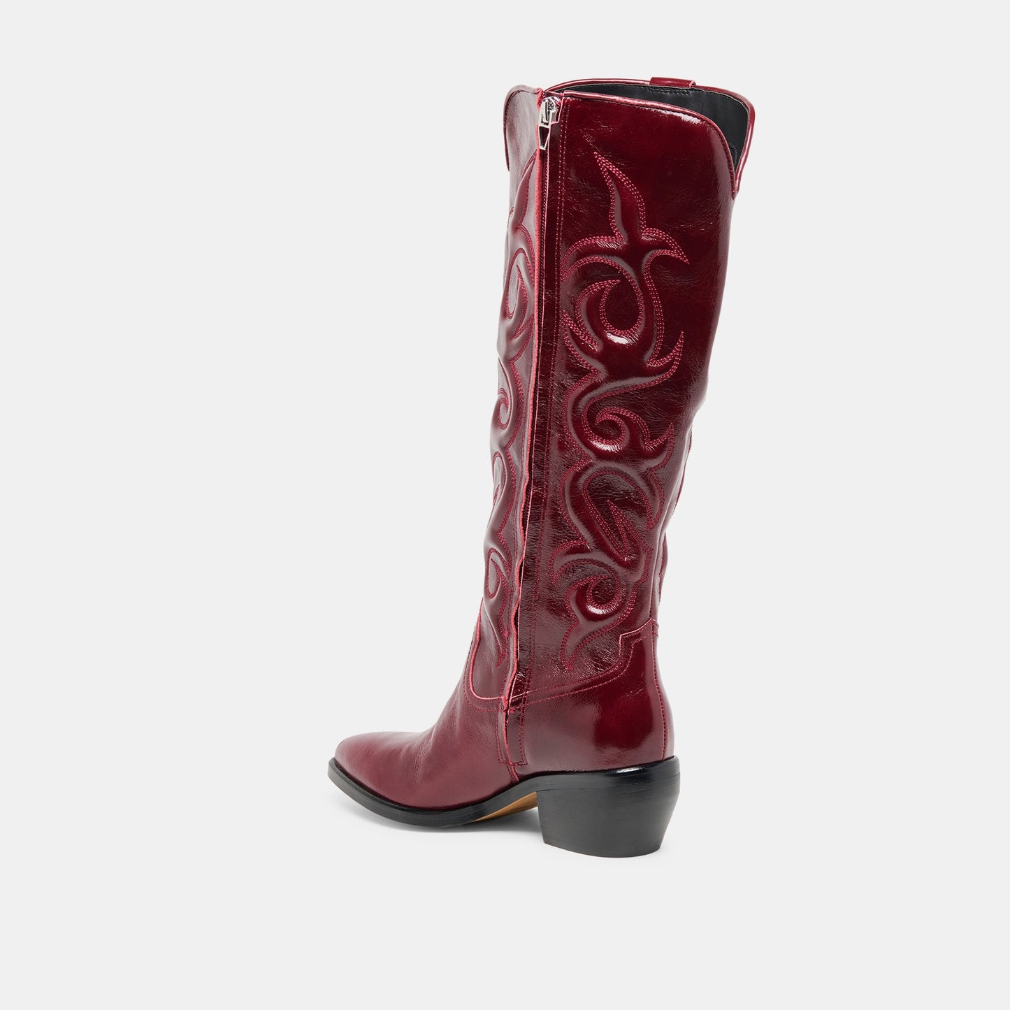 Dolce Vita Mirla Oxblood Leather Wide Calf Boots